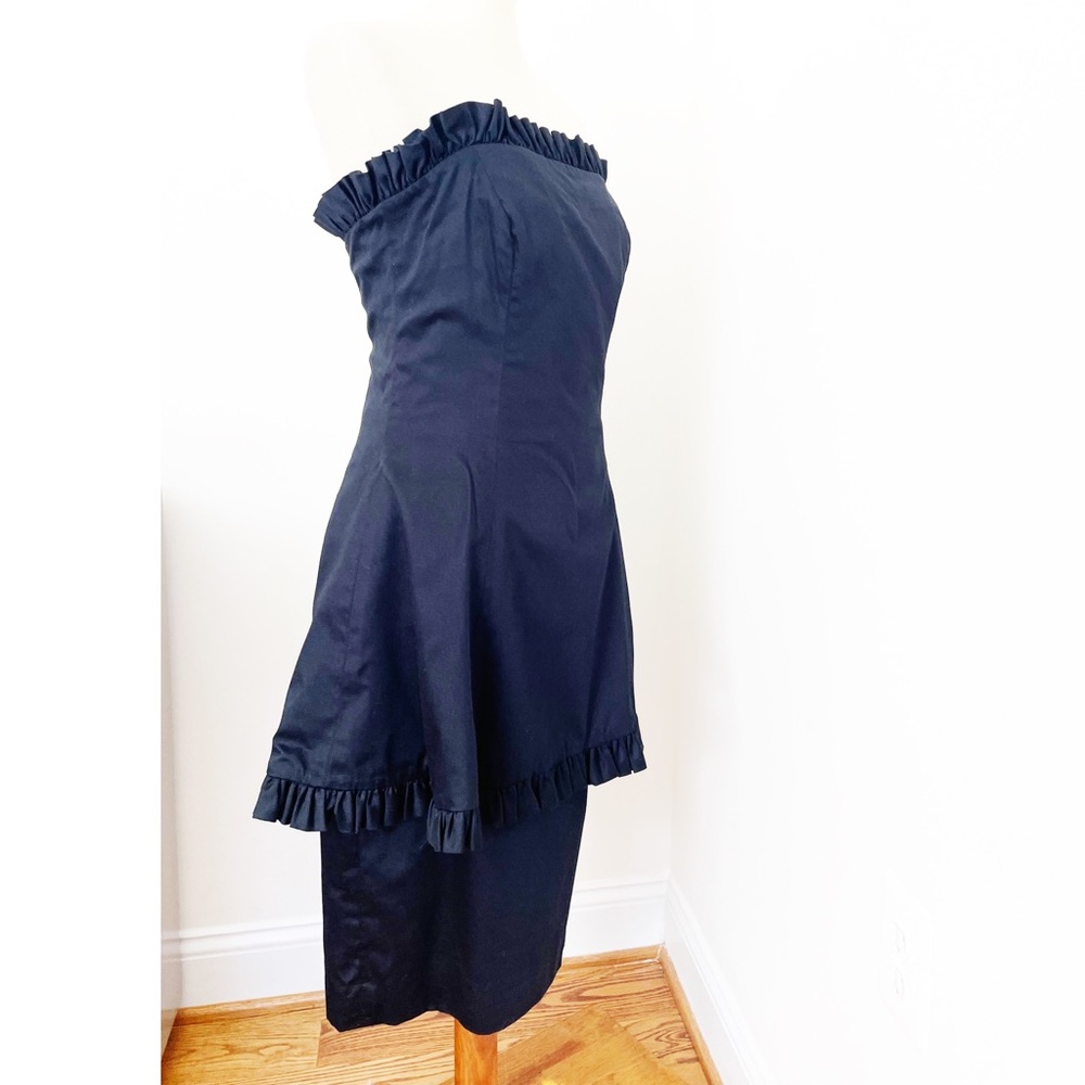 Vintage Christian Dior black strapless cocktail dress size 12 - Picture 3 of 13